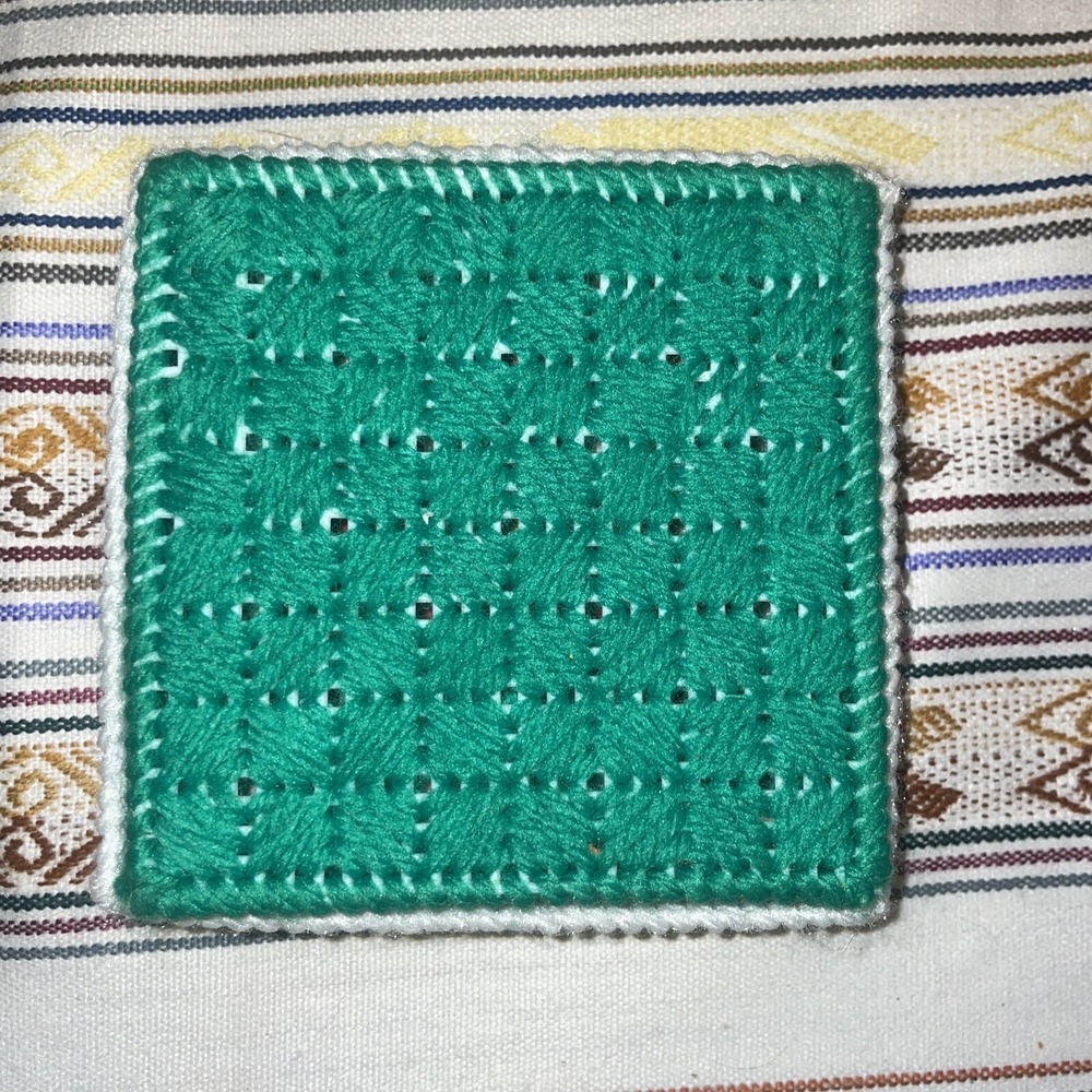 Four Needlepoint On Plastic Coasters With Storage Box - Picture 4 of 7